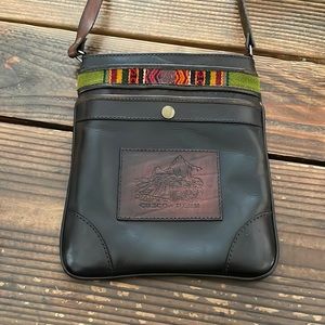 Leather crossbody bag from Peru